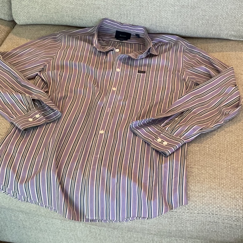 Faconnable Club Deauville Purple/Blue/Tan/White Stripe, Size M